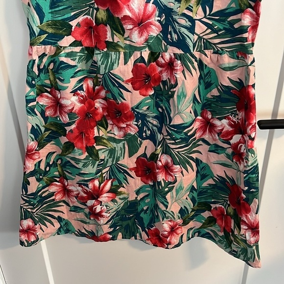 Everly Nordstrom Floral Linen Shift Dress Large - Picture 5 of 10